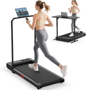 Walking Pad Treadmill with Incline, 2026 Upgrade Portable Under Desk Treadmill for Home Small with Handles, 3.0HP Walking Pad with Handle Bar, 0.6-7.6MPH, 350LBS